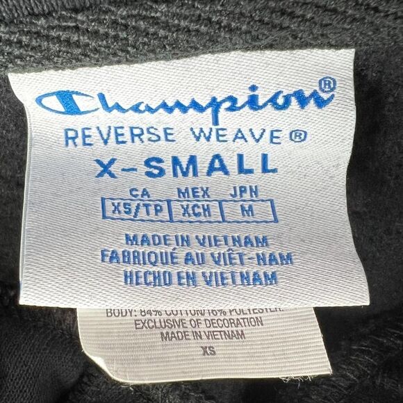 New Champion Men  US XS Black Hoody Logo Pullover Coca-Cola Sweatshirt Comfort - Picture 9 of 11